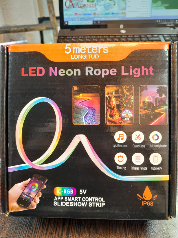 ریسه آر جی بی (RGB) نئون فلکسی برنامه پذیر حساس به صدا،گیم نتی