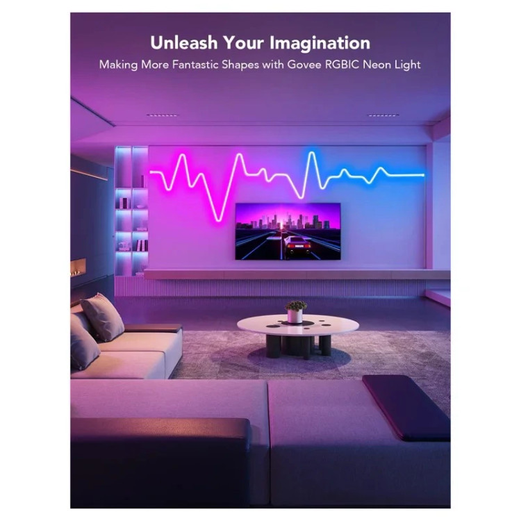 ریسه آر جی بی (RGB) نئون فلکسی برنامه پذیر حساس به صدا،گیم نتی