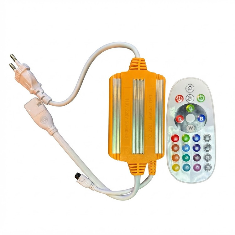ریموت وایرلس و سوزنی ریسه هفت رنگ RGB